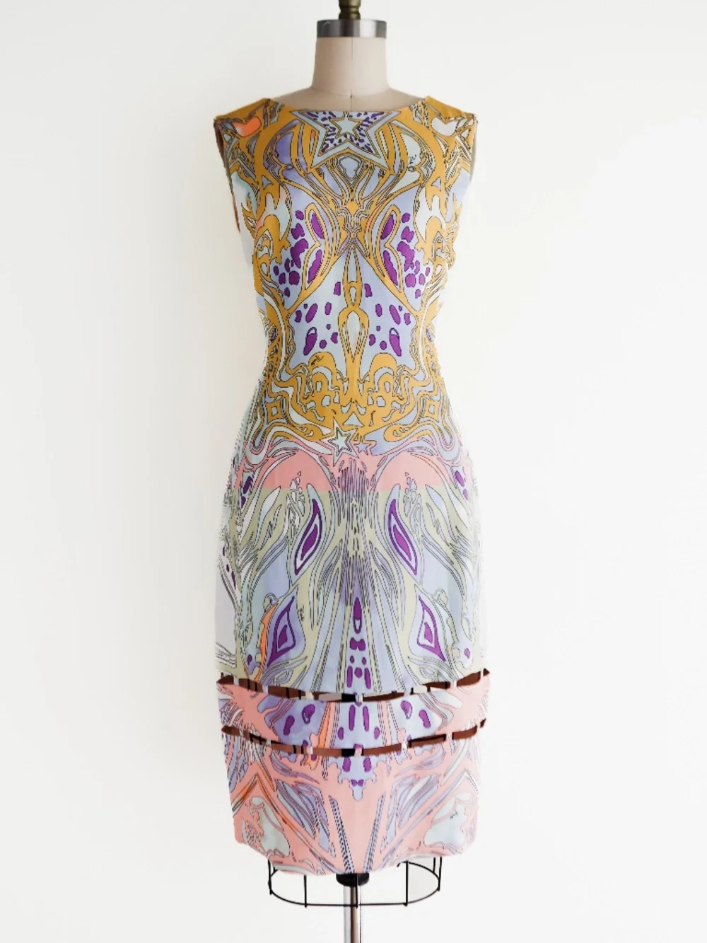 PUCCI spring 2016 pastel silk shift dress 38 IT US 8 - Picture 1 of 11